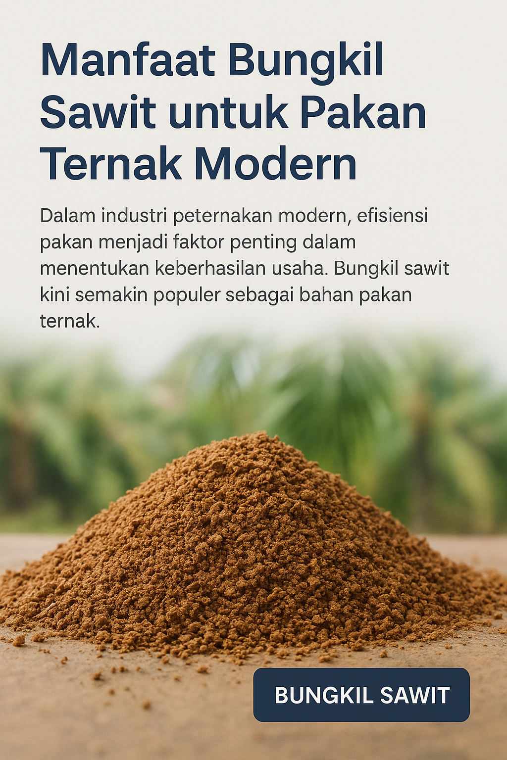 Manfaat Bungkil Sawit untuk Pakan Ternak Modern